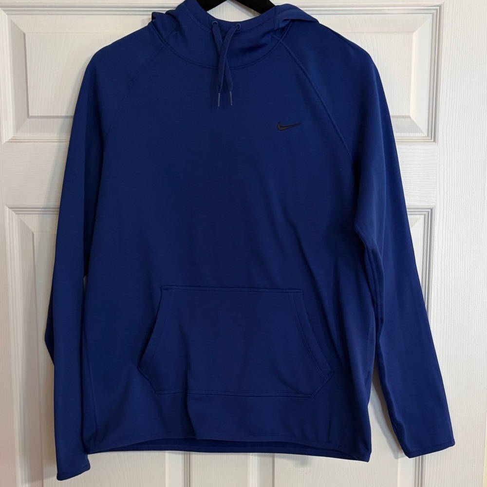 Nike Men's Dri-Fit Blue Pullover Hoodie